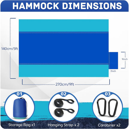 Lightweight Camping Hammock with Tree Straps Portable Nylon Travel Swing