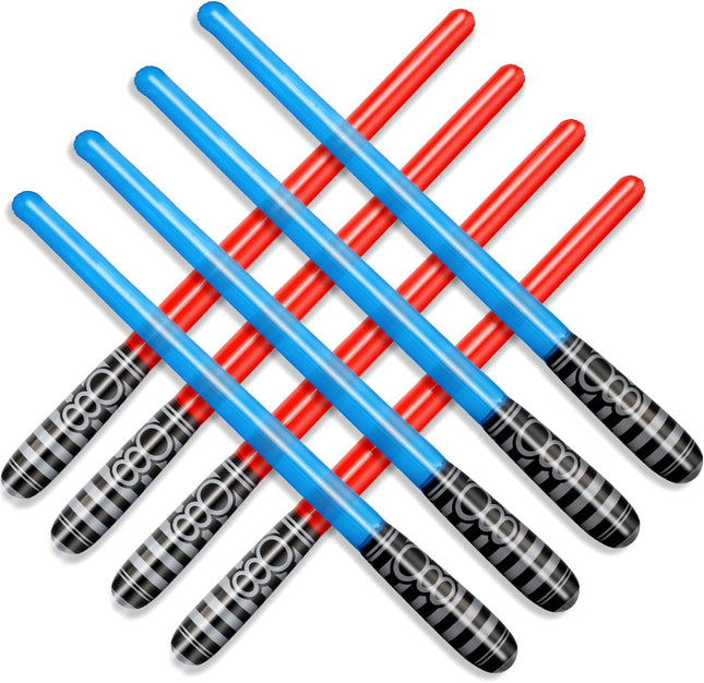 8-Pack Inflatable Light Saber Toys – Party Favors for Kids’ Birthdays & Cosplay