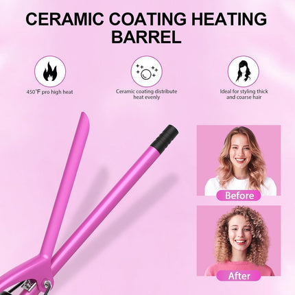 Small Barrel Curling Iron 3/8 Inch for Tight Curls & Short Hairstyles