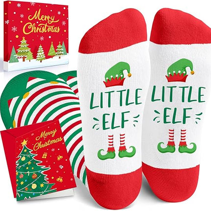 Festive Holiday Knee-High Socks for Men and Women Secret Santa Gift