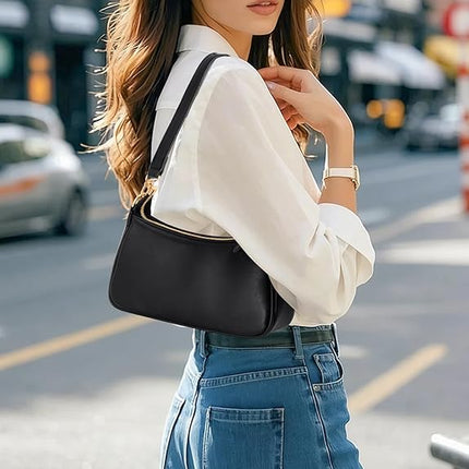 Women’s Small Leather Hobo Purse Shoulder Bag with Removable Strap