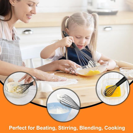 4PCS Silicone Whisk Set Balloon Egg Beater Nonstick Cookware Kitchen Utensils