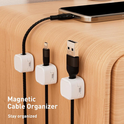 12 Pack Cable Clips – Magnetic Cord Organizer with Strong Adhesive