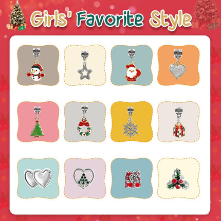Christmas Advent Calendar 2025 – DIY Charm Bracelet Kit for Kids & Teens