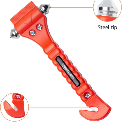 2-Pack Emergency Seat Belt Cutter & Window Hammer – Car Safety Tools (SW-835)