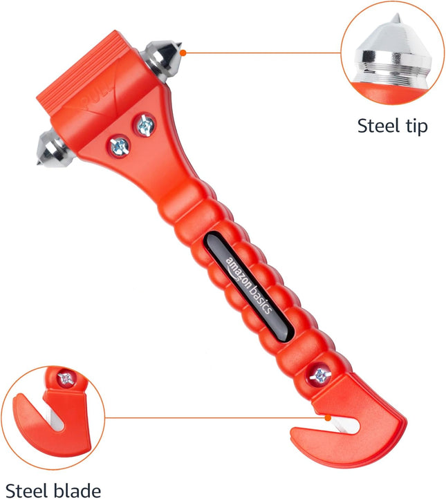 2-Pack Emergency Seat Belt Cutter & Window Hammer – Car Safety Tools (SW-835)