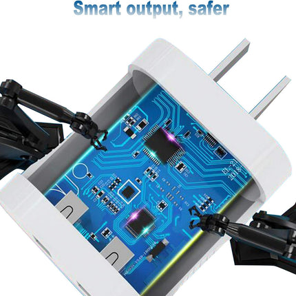 2 Pack Dual USB Wall Charger Block Power Adapter for iPhone iPad Samsung LG
