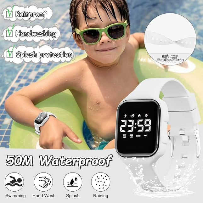 Kids Digital Sport Watch, Fitness Tracker, Alarm, Stopwatch, Waterproof