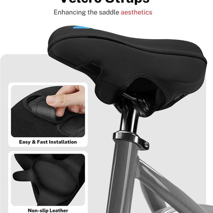 Bike Seat Cushion Gel Padded Cover for Men Women Fits Peloton Bike 11x7