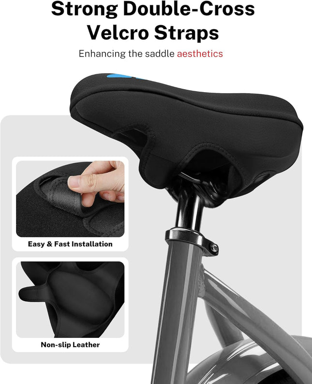 Bike Seat Cushion Gel Padded Cover for Men Women Fits Peloton Bike 11x7