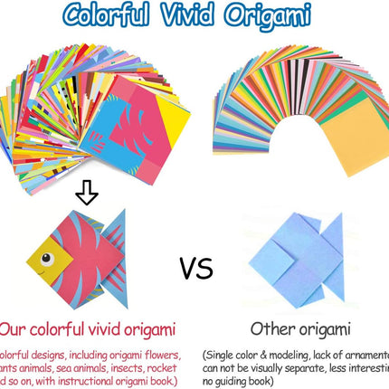 Origami Kit for Kids, 98 Sheets, 47 Patterns, Beginner DIY Craft Set