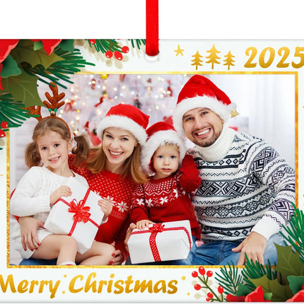 2025 Personalized Picture Frame Christmas Ornaments – Custom Family Photo Gift