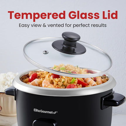 6-Cup Electric Rice Cooker – ERC003BX, Keep Warm, Soups, Stews & Cereals