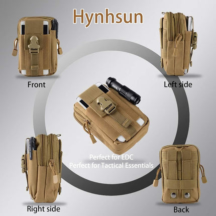 2-Pack Tactical MOLLE Pouches – Universal EDC Waist Bags with Holster