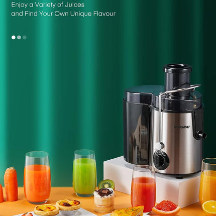 400W Juicer Machine 800W Max Power 3-Speed Centrifugal Fruit Vegetable Extractor