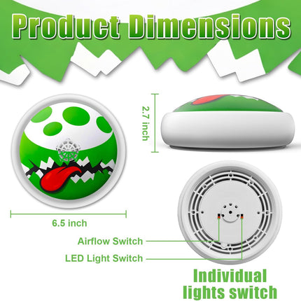 Kids Hover Soccer Ball with LED Lights, Soft Foam Bumper, Indoor Football Toy