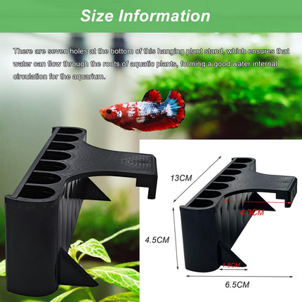 2PC Aquarium Plant Holder Cups with 7 Holes, Hanging Fish Tank Pothos Root Planters