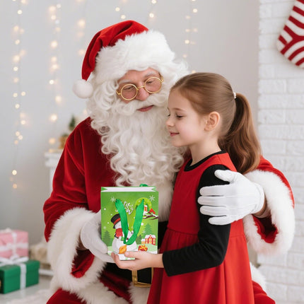 20 PCS Small Christmas Gift Bags Mini Paper Bags with Tags & Ribbon Handles