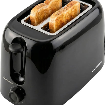 700W 2 Slice Electric Toaster Black TP2210B with 6 Shade Settings Removable Crumb Tray
