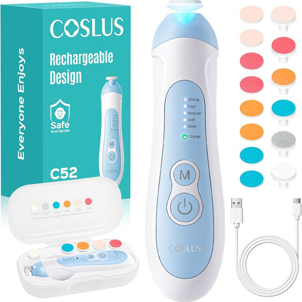 Rechargeable Baby Nail File – Electric Trimmer with 5 Speeds & 6 Heads