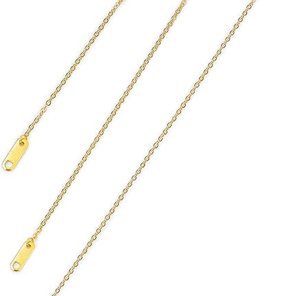 18K Gold Plated Necklace Extender Set 3pcs 2 4 6 Inch Chain Women Jewelry