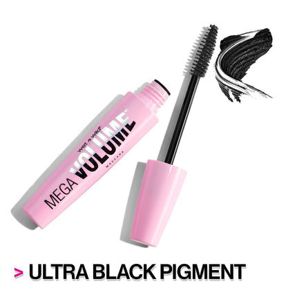 Mega Volume Mascara, Volumizing Waterproof Smudge-Resistant Vegan, Very Black