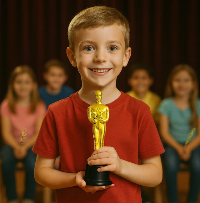 12 Pack 6 Inch Gold Award Trophies for Parties, Award Ceremonies and First Place Prizes