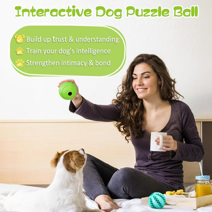 2 Pack Interactive Dog Puzzle Toys Treat Dispensing Ball for IQ Training