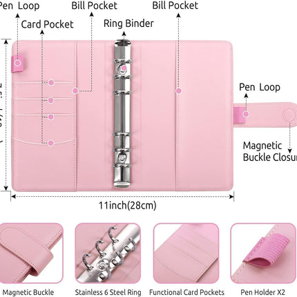 Budget Binder Organizer with Zipper Cash Envelopes and Budget Planning Sheets