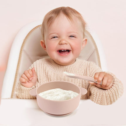 3-Pack Silicone Baby Bowls & 3 Spoons – Suction, BPA-Free, Toddler Feeding