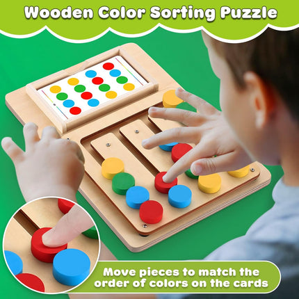 Color Matching Puzzle Toy – Montessori Brain Teaser for Kids 3-7