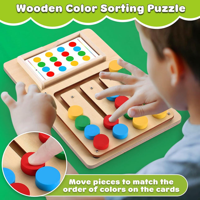 Color Matching Puzzle Toy – Montessori Brain Teaser for Kids 3-7