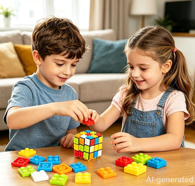 3x3 Speed Cube Magic Puzzle Toy Smooth Twist Brain Teaser for Kids Adults