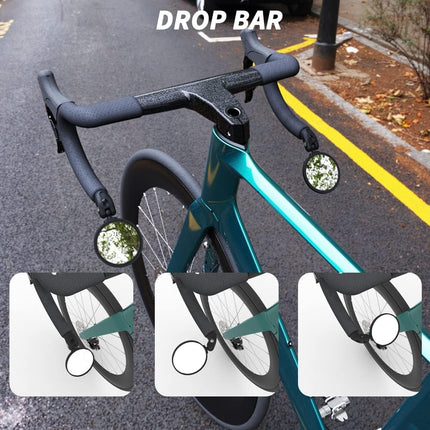 Bicycle Rearview Mirror – HD Glass Convex, Easy Install Bar End Mirror