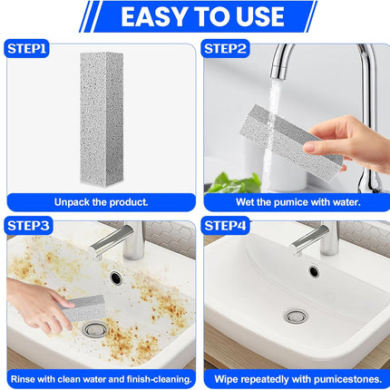 6 Pack Pumice Stone Toilet Bowl Cleaner, Powerful Bathroom Cleaning Tool