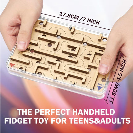 Wooden Labyrinth Maze Toy – Challenging Brain Teaser for Kids & Teens