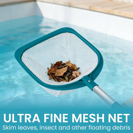 Hot Tub Spa Leaf Skimmer Net, Ultra Fine Mesh with Aluminum Pole, Pool Debris Net