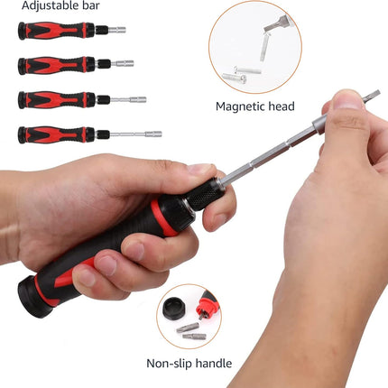 Magnetic Precision Screwdriver & Ratcheting Wrench Set – 73-Piece Household Repair Kit