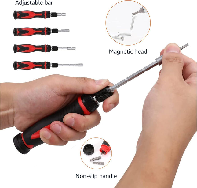 Magnetic Precision Screwdriver & Ratcheting Wrench Set – 73-Piece Household Repair Kit