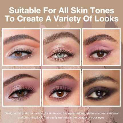 6-Color Mini Pink Eyeshadow Palette, Matte & Shimmer, Highly Pigmented, Waterproof, Vegan
