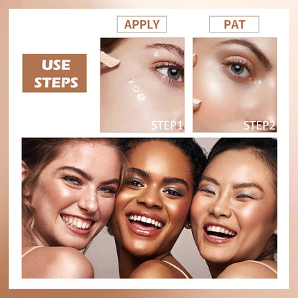 Liquid Highlighter & Bronzer Stick 01 Moonlight, Lightweight Blendable Cream Illuminator, Cruelty-Free