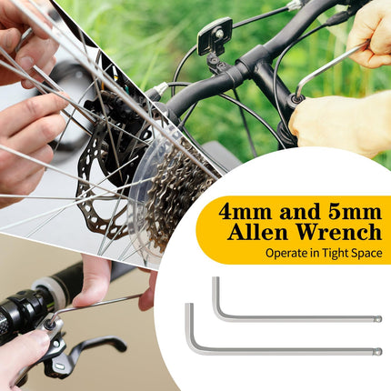 Bike Repair Kit with Tire Pump & Multitool, Allen Wrench Set for MTB & Road Bikes