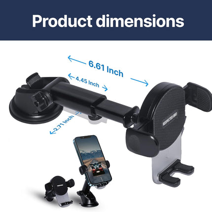 Universal Car Phone Holder – Dashboard, Windshield & Air Vent Mount