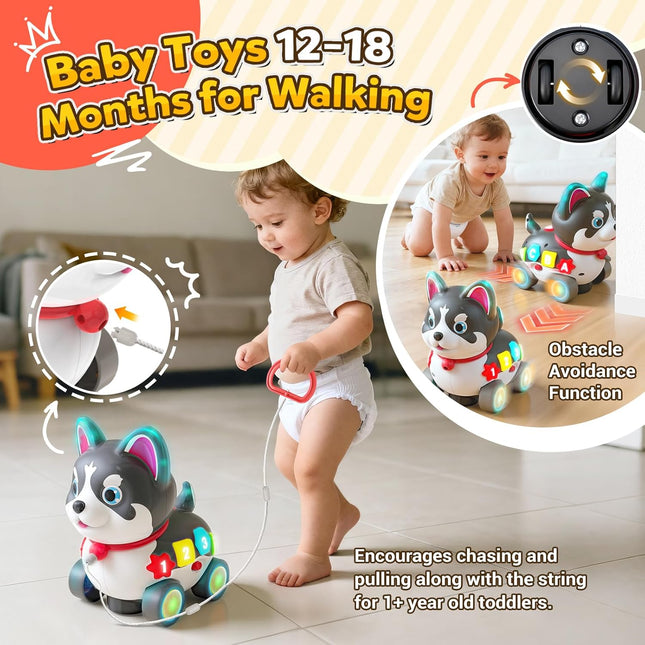 Baby Musical Puppy Toy – Walking, Crawling & Educational Toy for 6–18 Months
