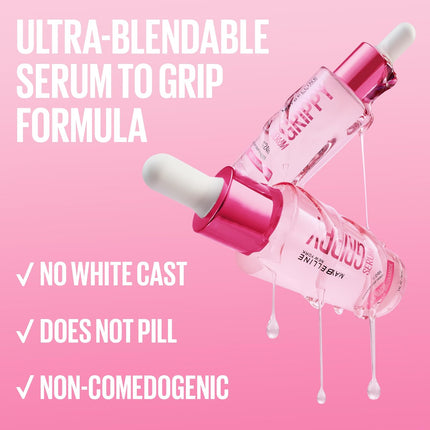 Grippy Serum Primer with 2% Niacinamide, Hydrating Makeup Primer, 24HR Wear, Clear