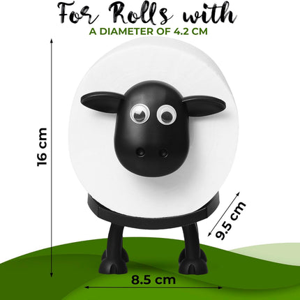 3D Printed Sheep Toilet Roll Holder – Funny Black Sheep Tissue Storage, Set of 3