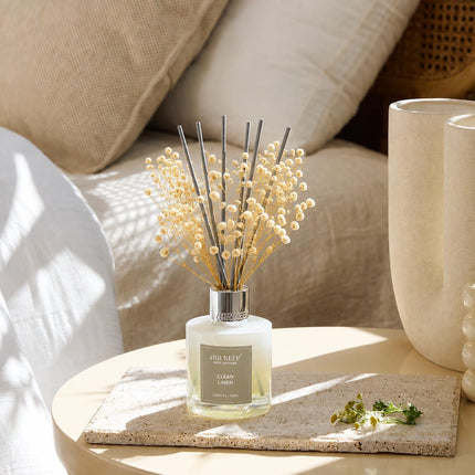Reed Diffuser Set 3.38 fl oz 100ml Clean Linen Scent with 8 Sticks Home Fragrance