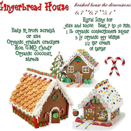 10-Piece Gingerbread House Cookie Cutter Set – 3D Christmas Baking Kit