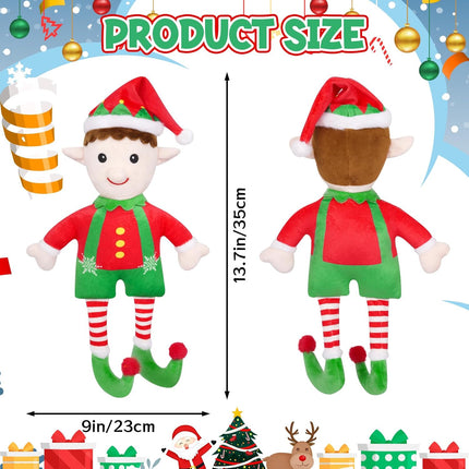 Christmas Elf Stuffed Animal – Plush Xmas Elf Doll for Boys & Girls