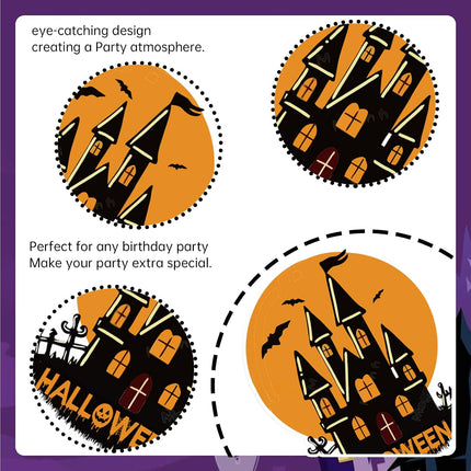 25-Piece Halloween Photo Booth Props Kit, Pumpkin Bat Ghost Skull Witch Party Decor